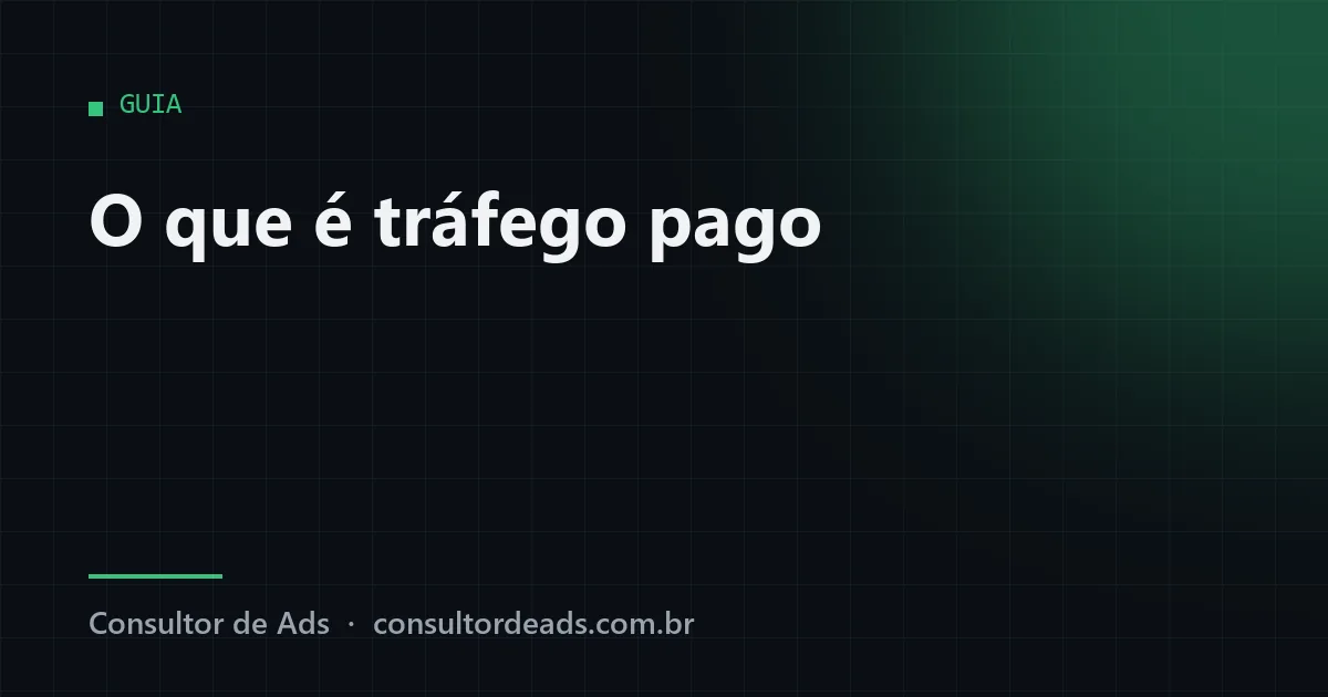 O que é tráfego pago: o guia para negócios locais (e quando vale a pena)