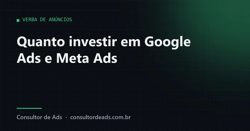 Quanto Investir em Google Ads e Meta Ads? A Matemática para Parar de Perder Dinheiro